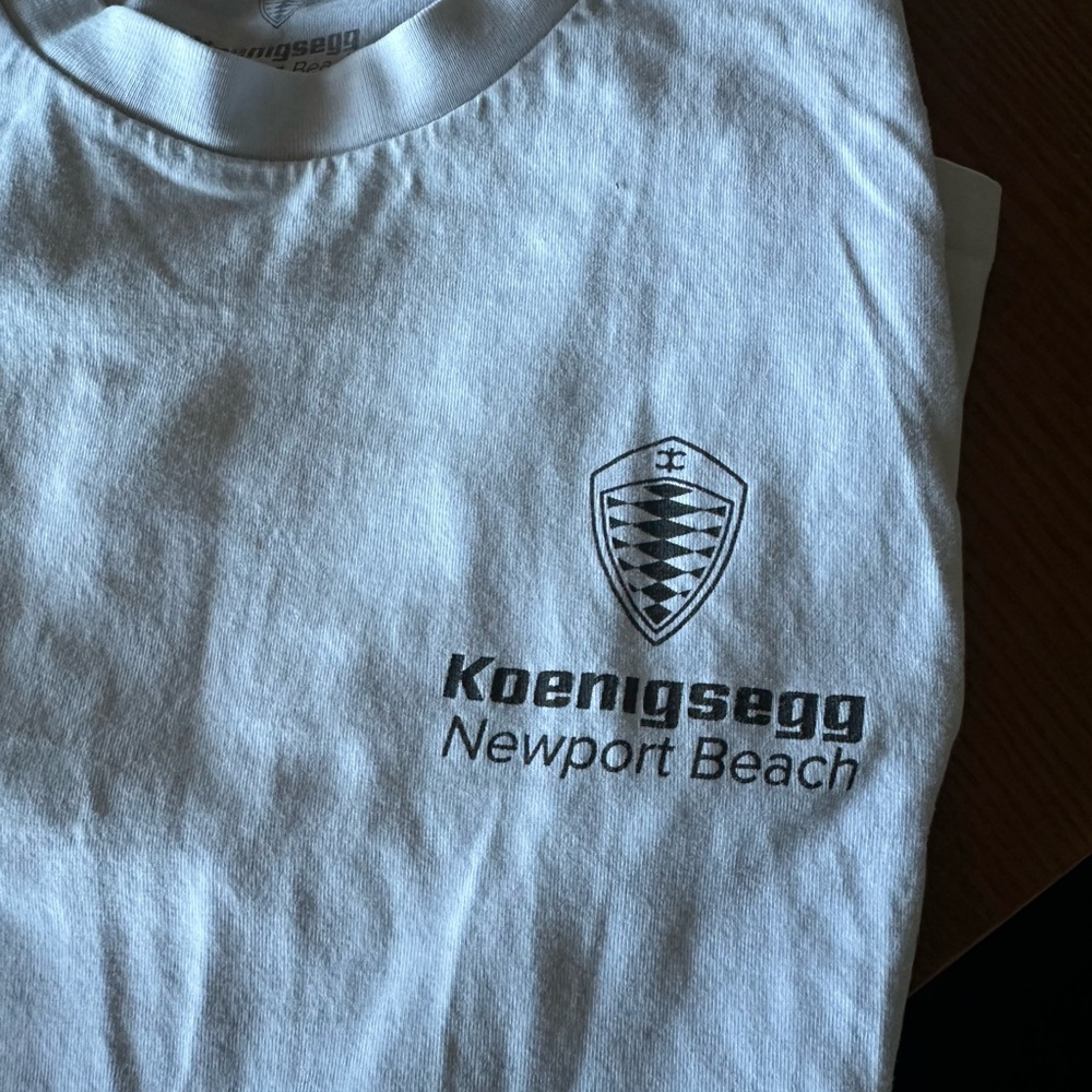 Rare Koenigsegg Newport Beach “Ghost” White T-Shirt